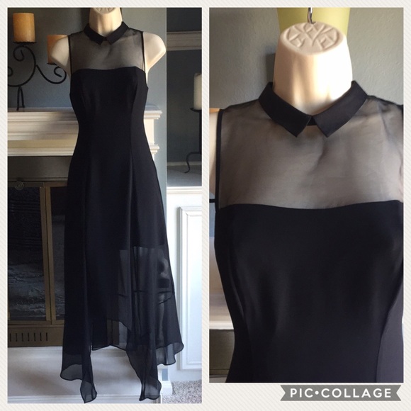 BCBGeneration Dresses & Skirts - BCBGeneration semi Sheer Midi hi low hem dress